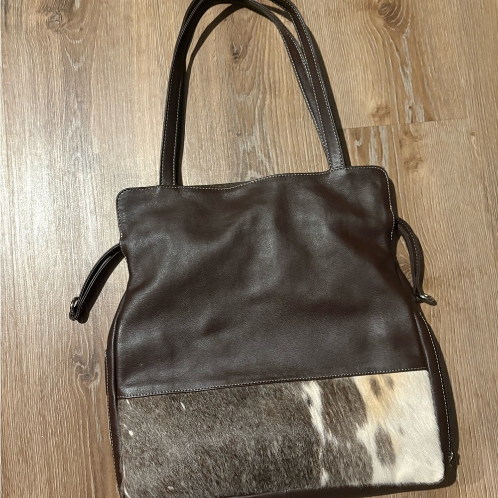 OFFERS OPEN! Genuine leather bag with cowhide.